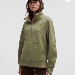 Lululemon Athletica Forest Green Half-Zip Hoodie